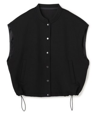 UNFILO BEAUTY FORM JERSEY スリーブレス ブルゾン ブラック