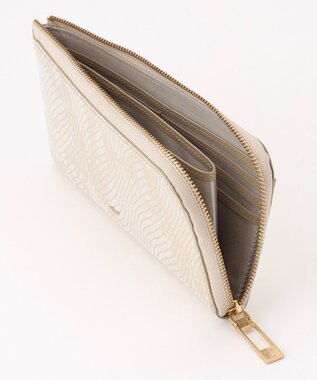 airlist Lファスナー長財布 Neferネフィル ゴールド×ホワイト