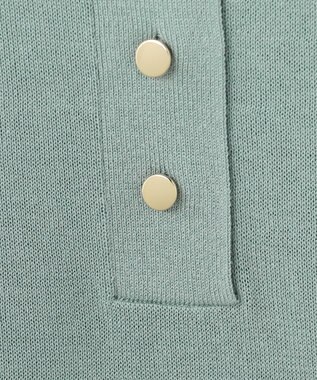 23区 【見上愛さんコラボカラー】リラクシー ポロニット [見上愛さんコラボカラー]セージグリーン系