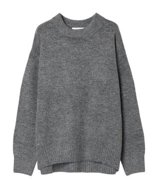 Green Parks ｆｕｗａっとメランジ前後差ニットプルオーバー Gray