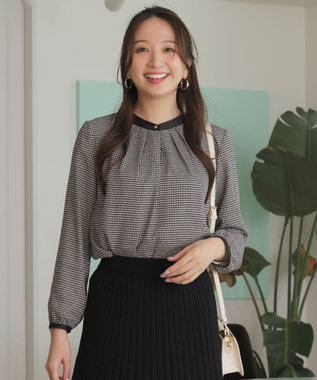 【裏起毛】エニポカ バンドカラー ブラウス