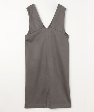 ANY L 【洗濯機可能/ストレッチ】スエードライクジャンスカ チャコール