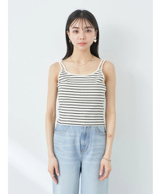 earth music&ecology クロップドキャミソール Off White