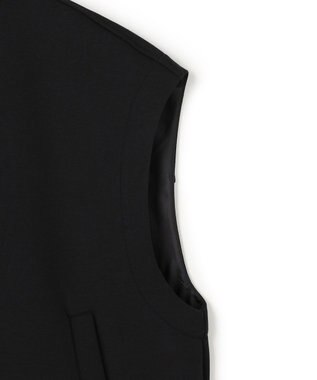 UNFILO BEAUTY FORM JERSEY スリーブレス ブルゾン ブラック