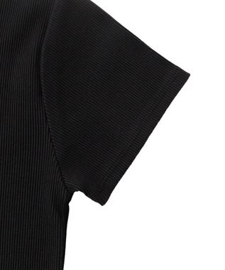 WEGO バタフライプリントリブT ブラック