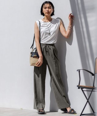 23区 L 【洗える】マルチ機能 プルオーバー カットソー ホワイト系