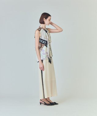 GRACE CONTINENTAL チェーンレイヤードノースリーブ ブラウン