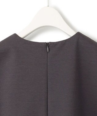 ICB 【セットアップ対応・洗える】コットンコンプレッシャー ストレートワンピース ミディアムグレー系