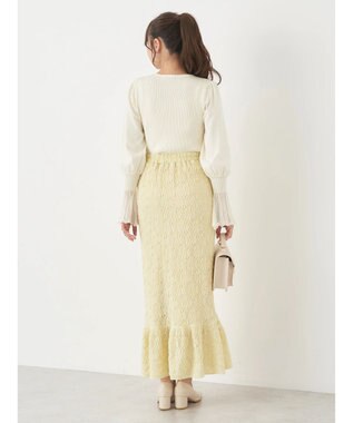 earth music&ecology 袖ポイントニットプルオーバー Ivory