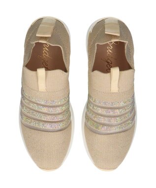 Bridget Birkin 【Bridget Birkin】ビジューニットヒールアップスニーカー ゴールド雑材