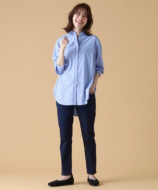 ANY 【UVカット/抗菌防臭/速乾】エニィファンクション　カシュクールシャツ ライトブルー