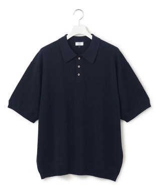 J.PRESS YORK STREET 【UNISEX】ニットポロシャツ ネイビー系