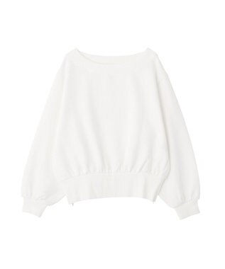 earth music&ecology 裾スリット裏毛プルオーバー Ivory