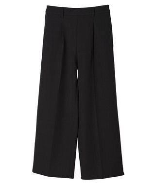 Green Parks きれいシルエットワイドパンツ Black