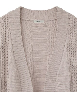 earth music&ecology マットモールカーディガン Pink