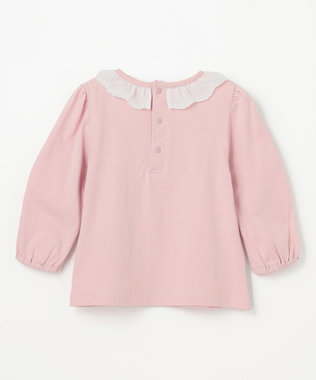 組曲 KIDS 【80~100㎝】エンブロイダリー Tシャツ ピンク系