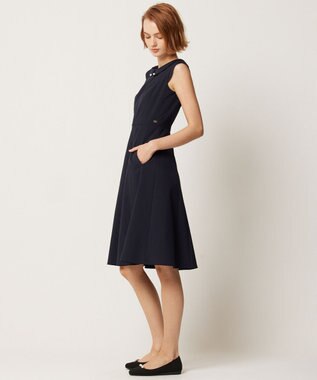 TOCCA 【消臭・吸水速乾・洗える】SUMMER ENTRANCE 襟付きドレス ネイビー系