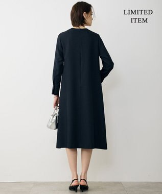 ICB L 【WEB限定】ツイードタックワンピース ネイビー系