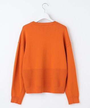 自由区 【洗える】コットンポリミドルゲージ ニット オレンジ