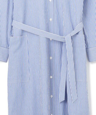 BEIGE， 【WEB限定】GILLES / シャツワンピース Blue Stripe