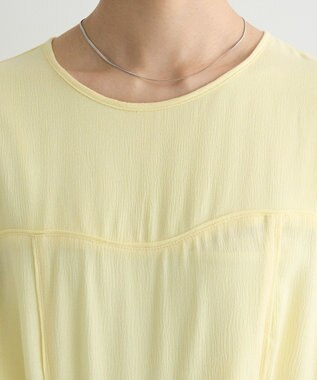 Green Parks ボリュームスリーブティアードワンピース Yellow