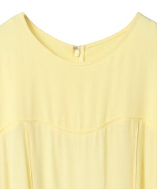 Green Parks ボリュームスリーブティアードワンピース Yellow