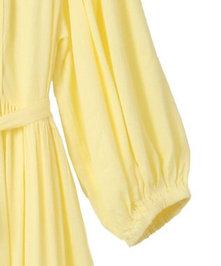 Green Parks ボリュームスリーブティアードワンピース Yellow