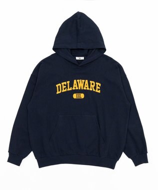 WEGO 【ユニセックス着用ITEM/SMLサイズ展開】グラフィックロゴプルパーカー ネイビー