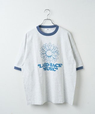 WEGO グラフィックリンガーBIG　T（S） ライトグレー