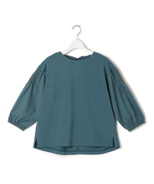 J.PRESS YORK STREET 【WOMEN】ファブリックスリーブ　プルオーバー ダークグリーン系