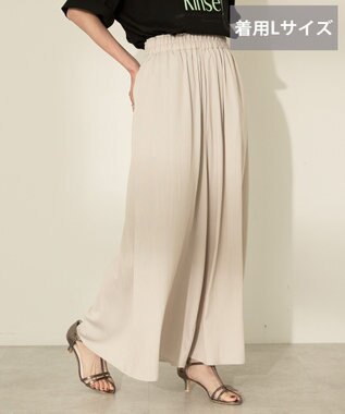 AMERICAN HOLIC (選べる丈２サイズ)接触冷感ギャザースカーチョ【WEB限定カラー有り】 Light Beige