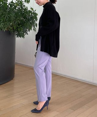 UNFILO 【軽量】コットンミックスニット カーディガン ブラック系