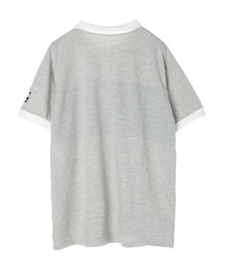 Green Parks ＥＧＯＩＳＴ　ロゴ刺しゅうラガーシャツ Gray