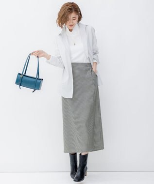 23区 L 【洗える】CANCLINI ベーシック シャツ ライトグレー系