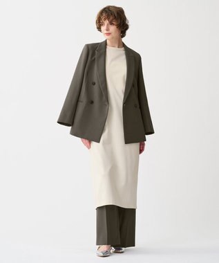 uncrave 【佐藤晴美さん着用】ウォッシャブルドライサップ ワイドパンツ(サスペンダー付き) スレート（佐藤晴美さん着用）