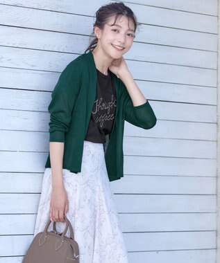 Tiaclasse 【おのののかさん着用】ショートトッパーカーディガン グリーン