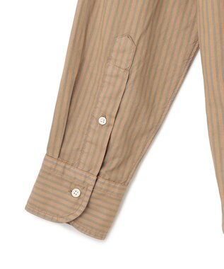 J.PRESS MEN 【大人気バックブル】オックスフォードストライプ チェック ガーメントダイ シャツ ベージュ系1