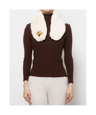 UNBILLION カシュネ cache nez / ビジュー付エコファーティペット アイボリー