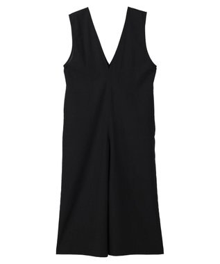 Green Parks 綿麻混サロペット Black