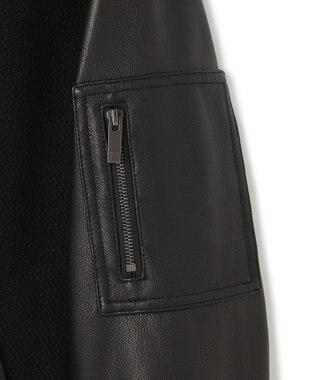 JOSEPH HOMME ライトタックブロックレザー　ブロッキングブルゾン ブラック系