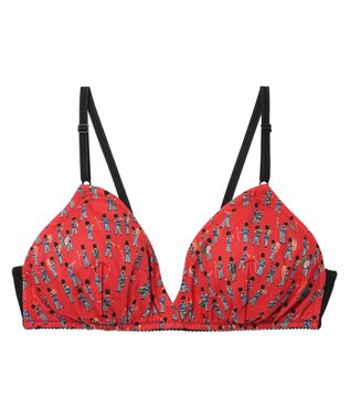 une nana cool MADE WITH LIBERTY FABRIC 【綿混】三角ノンワイヤーブラ　 RE