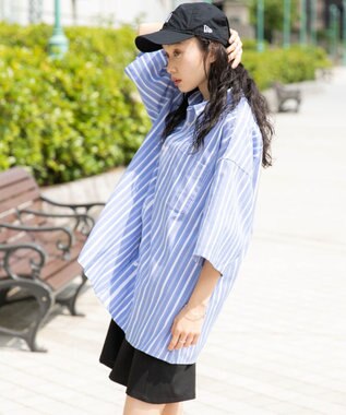 WEGO 【ユニセックス着用ITEM/シワになりにくい】イージーケアオックスフォードシャツ（S） ブルーその他