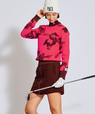 PW CIRCULUS 【WOMEN】Spark dot camouflage 軽量ニット ゴルフウェア レディース ピンク系5