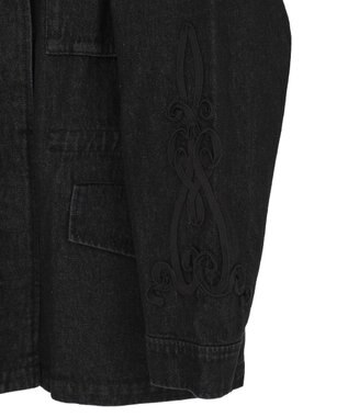 Green Parks ■ESCAR デニムコード刺繍ジャケット Black