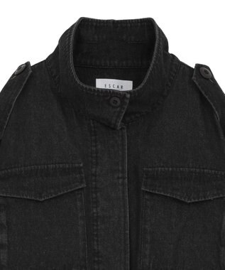 Green Parks ■ESCAR デニムコード刺繍ジャケット Black