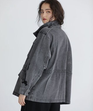 Green Parks ■ESCAR デニムコード刺繍ジャケット Gray