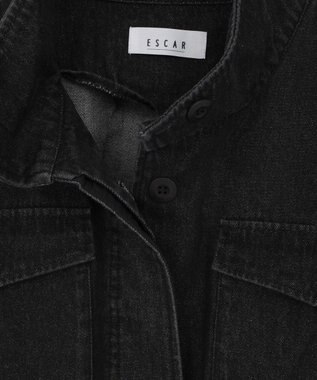 Green Parks ■ESCAR デニムコード刺繍ジャケット Black