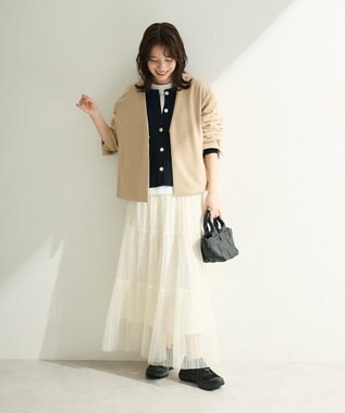 Green Parks Ｏ．洗えてストレッチ　ノーカラージャケット Light Beige