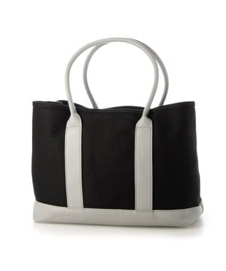 UNBILLION cachecache パーテーションキャンバストートバッグL ブラックグレー