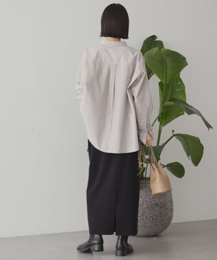 AMERICAN HOLIC イージーケアベーシックシャツ Stripe Brown